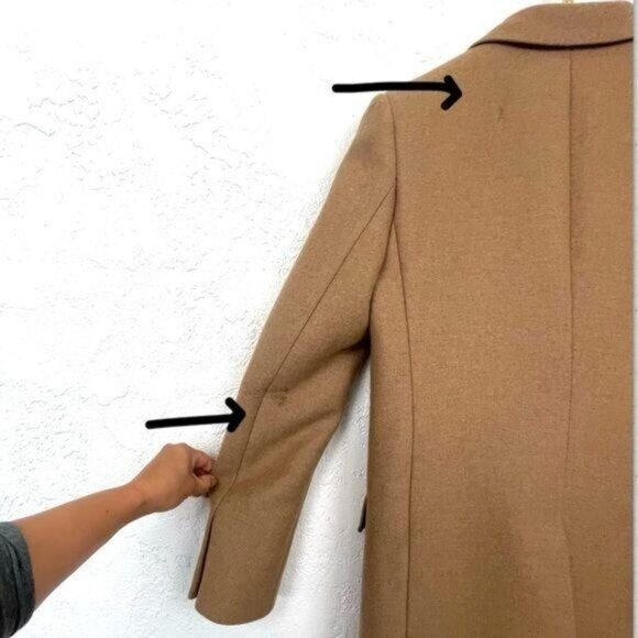 CELINE CHESTERFIELD 2020 CLASSIC COAT IN 100% CAMEL HAIR CLOTH NUTMEG SIZE SMALL - Picture 8 of 13